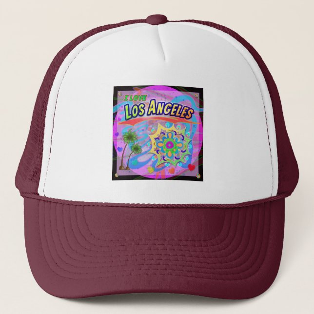 I LIEBE Los Angeles True Progress Hat Truckerkappe (Vorderseite)
