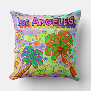 I LIEBE Los Angeles Urlaub Ziel Pillow Kissen