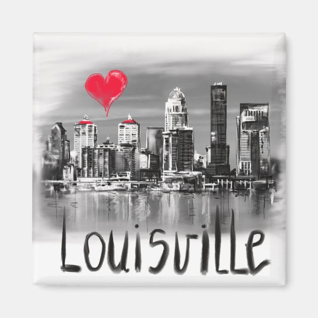 i Liebe Louisville Magnet (Vorne)