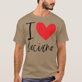 I Liebe Luciano Name Herz Personalisiert Männer Ty T-Shirt