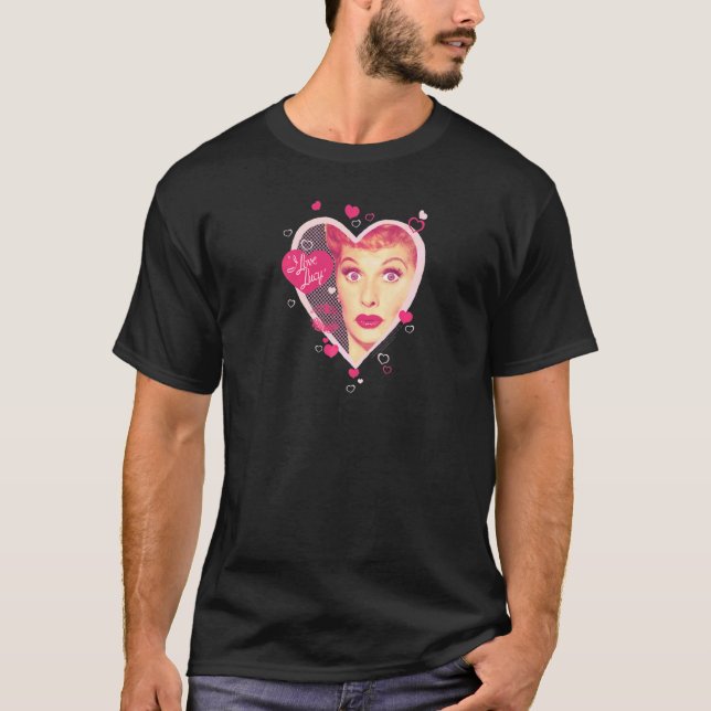 I Liebe Lucy Kissing Hearts T-Shirt (Vorderseite)