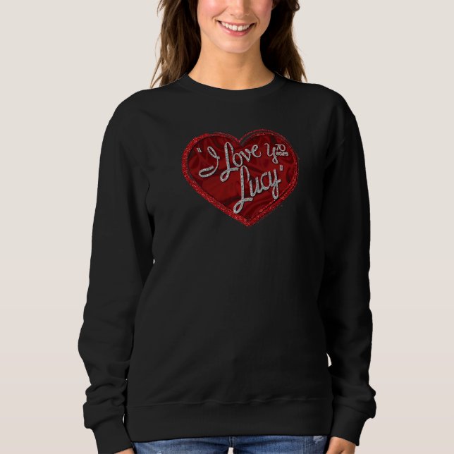 I Liebe Lucy Red Glitzer 75 Sweatshirt (Vorderseite)