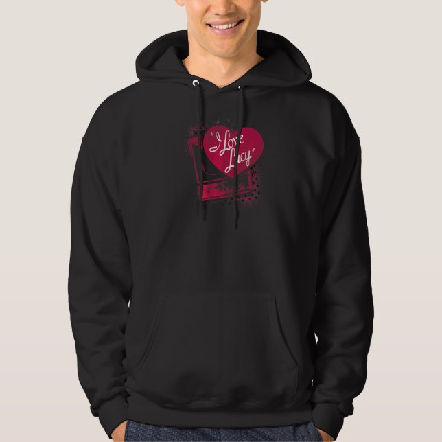 I Liebe Lucy Spray Paint Heart Hoodie (Vorderseite)