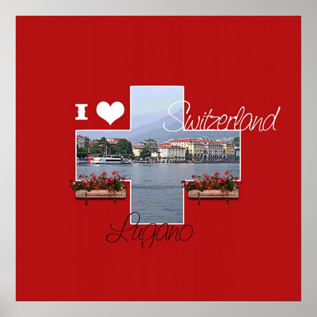 I Liebe Lugano, Schweiz - Poster (Vorne)