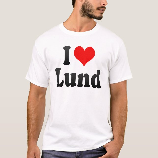 I Liebe Lund, Schweden. Zacke Alskar Lund, T-Shirt (Vorderseite)