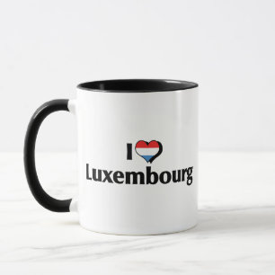 I Liebe Luxemburger Flagge Tasse