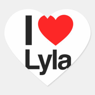 i Liebe lyla Herz-Aufkleber