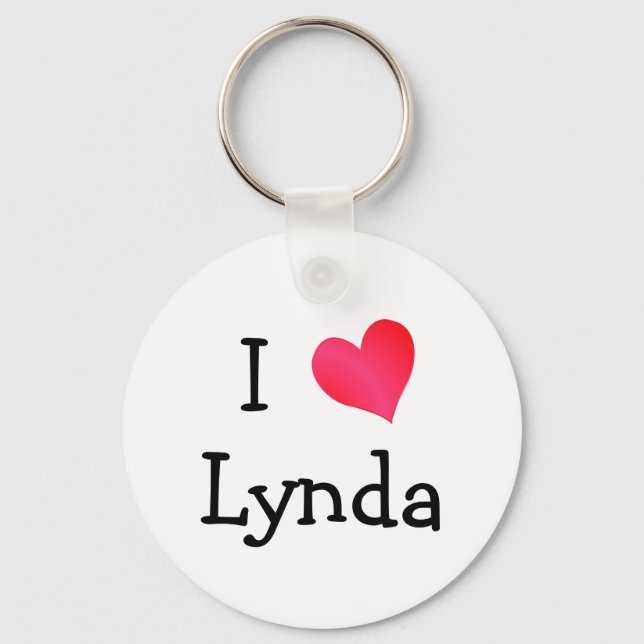 I Liebe Lynda Schlüsselanhänger (Vorderseite)