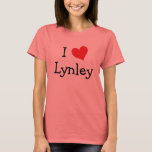 I Liebe Lynley T-Shirt<br><div class="desc">Ich Liebe Lynley Herzdesign. Niedliche Geburtstag Geschenkideen.</div>