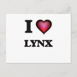 I Liebe Lynx Postkarte