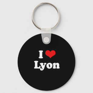 I Liebe-Lyon-T-Shirt Weiß-T-Shirt Schlüsselanhänger