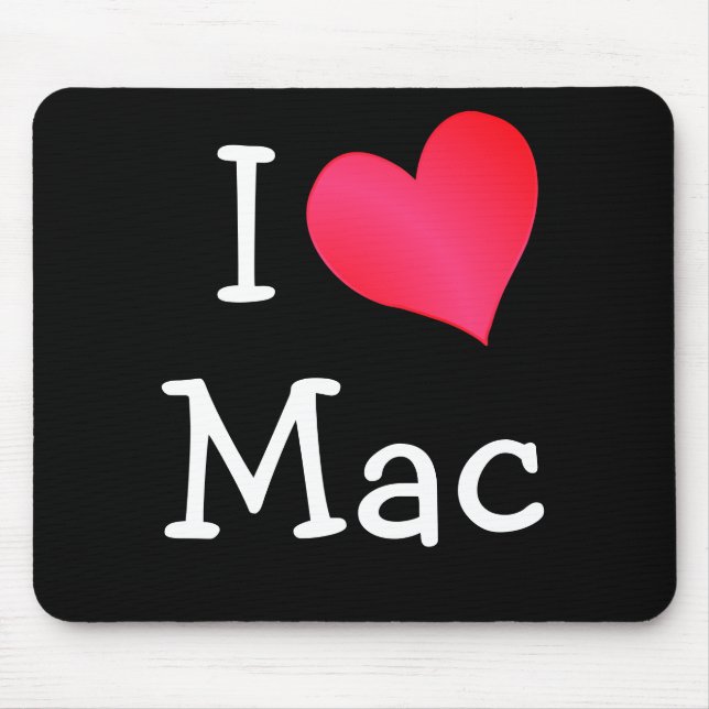 I Liebe Mac Mousepad (Vorne)