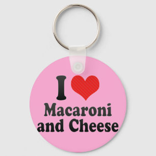 I Liebe Macaroni+und Käse Schlüsselanhänger
