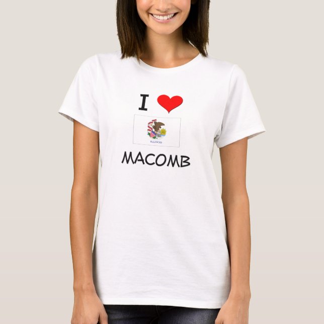 I Liebe MACOMB Illinois T-Shirt (Vorderseite)