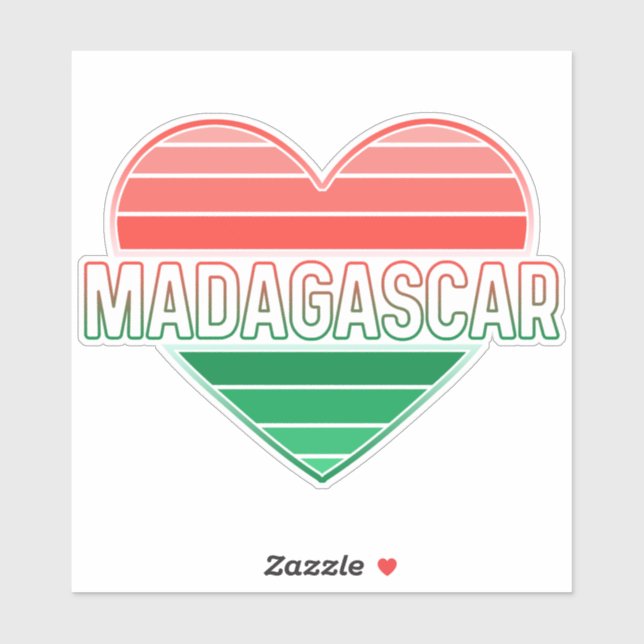 I Liebe Madagaskar, Madagaskar, Madagaskar Aufkleber (Blatt)