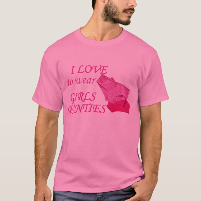I LIEBE, MÄDCHEN ZU TRAGEN T-Shirt (Vorderseite)