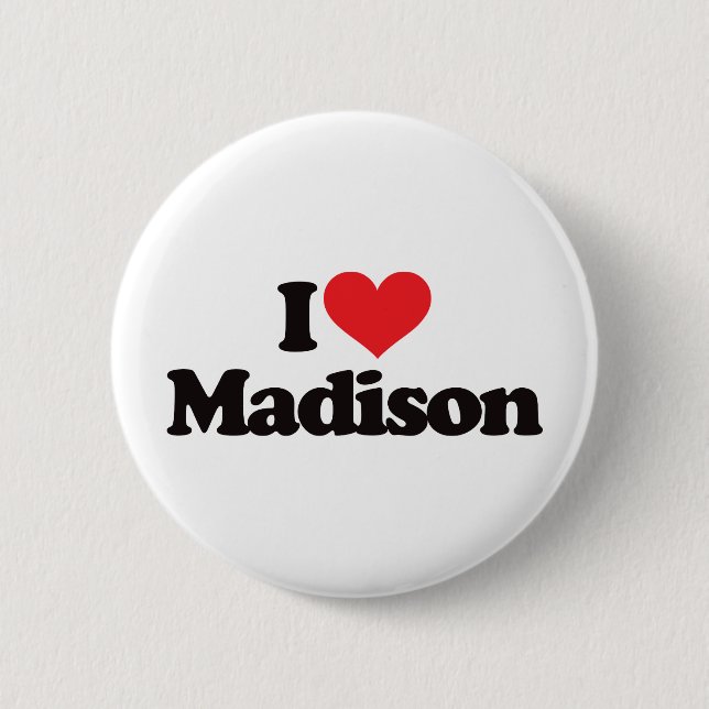 I Liebe Madison Button (Vorderseite)