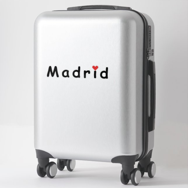 I Liebe Madrid Aufkleber (Koffer)