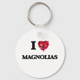 I Liebe-Magnolien Schlüsselanhänger