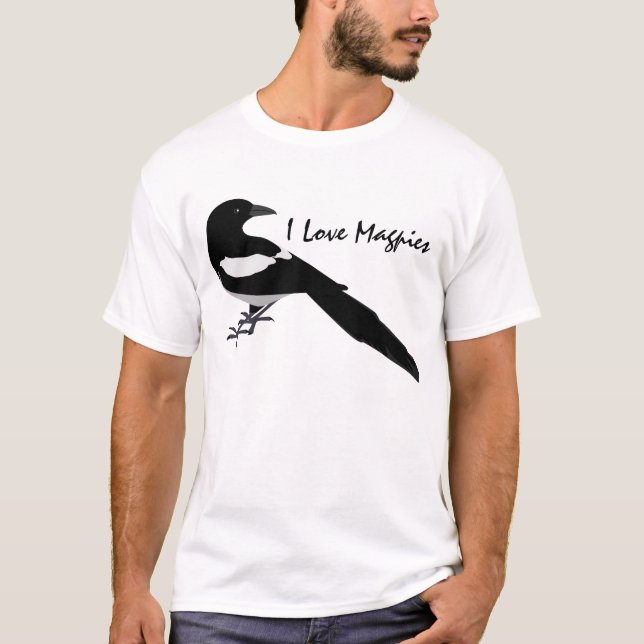 I Liebe Magpies T - Shirt (Vorderseite)