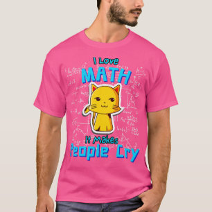 I Liebe Mah Funny Mathematiker Cat Formulas Geek T-Shirt