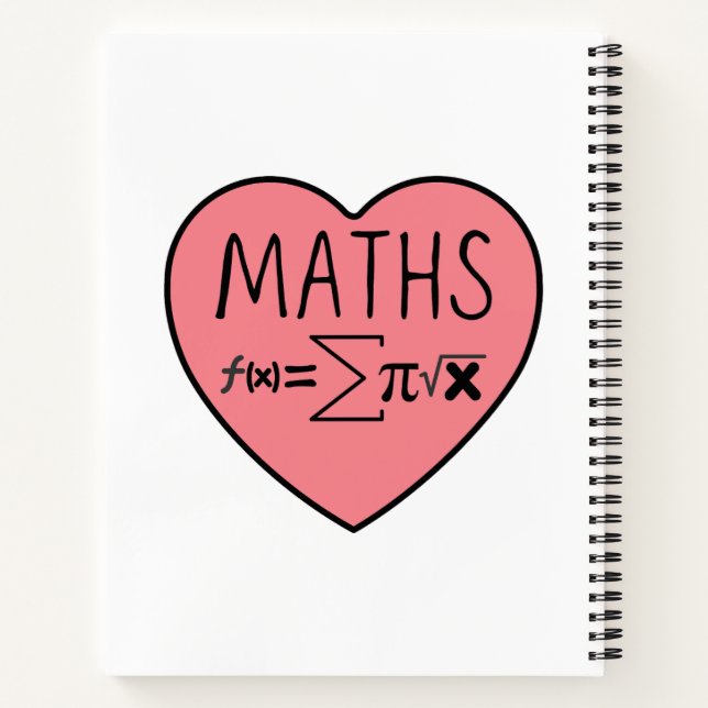 I Liebe Mah Heart Notizbuch (Rückseite)