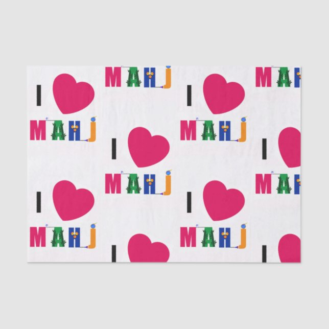 I Liebe Mahj Seidenpapier (Vorderseite)