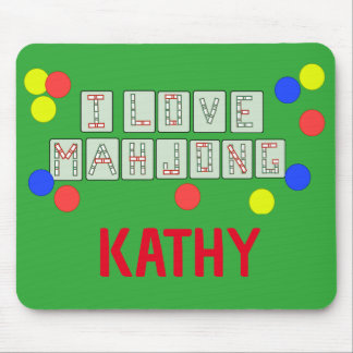 I Liebe Mahjong - Lettered Tiles - Personalisiert Mousepad