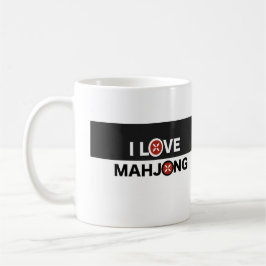 I Liebe Mahjong O ersetzt durch MJ-Blume Kaffeetasse