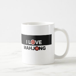 I Liebe Mahjong O ersetzt durch MJ-Blume Kaffeetasse