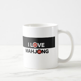 I Liebe Mahjong O ersetzt durch MJ-Blume Kaffeetasse