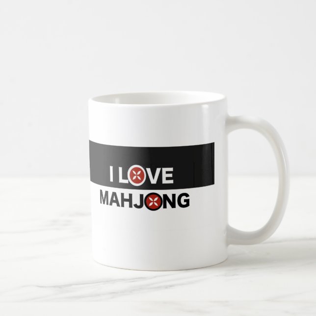 I Liebe Mahjong O ersetzt durch MJ-Blume Kaffeetasse (Rechts)