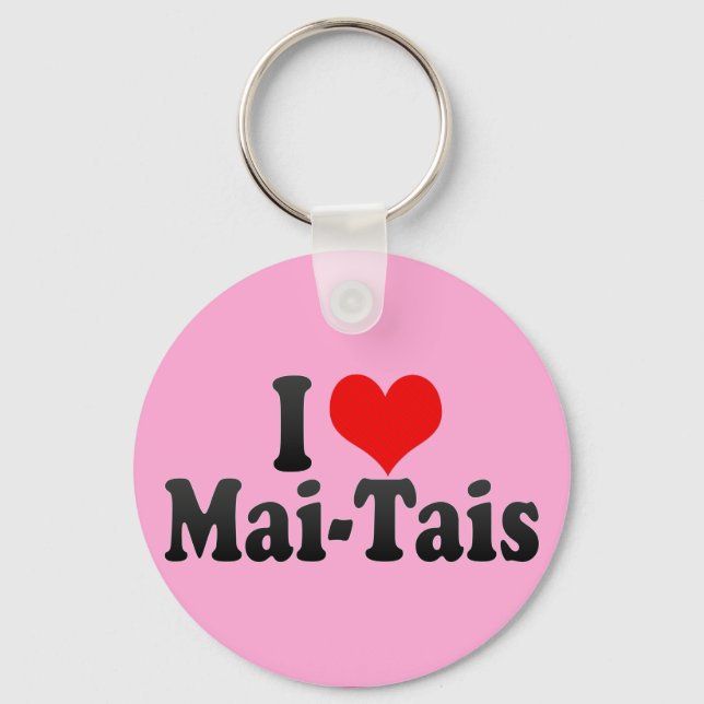 I Liebe Mai-Tais Schlüsselanhänger (Vorderseite)