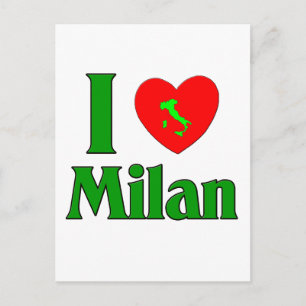 I Liebe Mailand Italien Postkarte