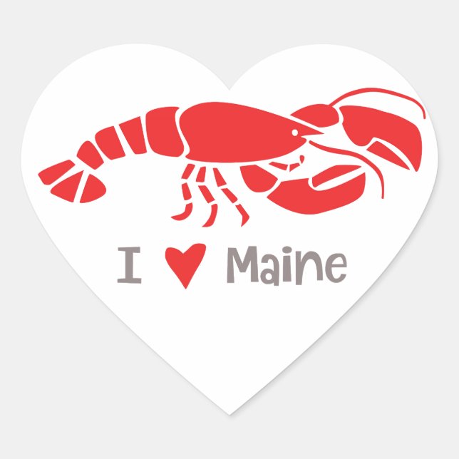 I Liebe Maine Humster Herz-Aufkleber (Vorderseite)