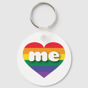 I Liebe Maine Rainbow Heart Schlüsselanhänger