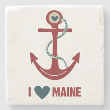 I Liebe-Maine-Rot-Anker