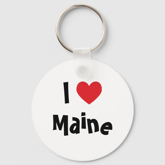 I Liebe Maine Schlüsselanhänger (Vorderseite)
