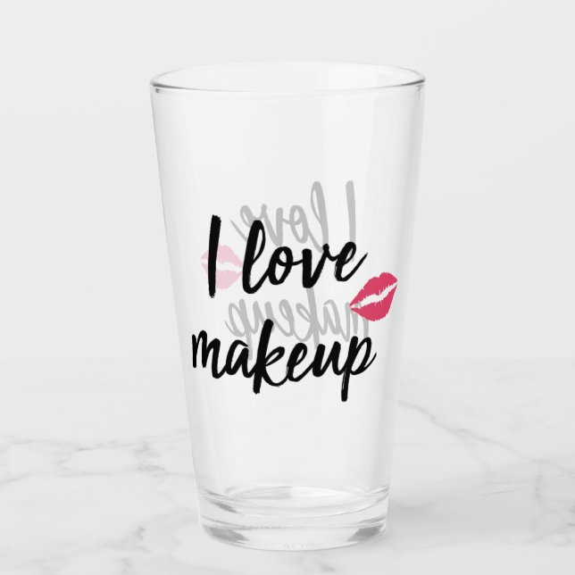 I Liebe-Make-up Glas (Vorderseite)