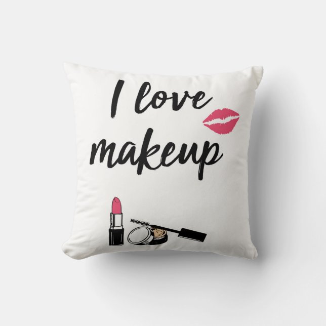 I Liebe-Make-up Kissen (Vorderseite)