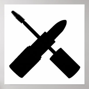 I Liebe Make up Lipstick Mascara Kosmetik Makeup Poster