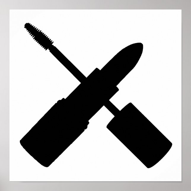 I Liebe Make up Lipstick Mascara Kosmetik Makeup Poster (Vorne)