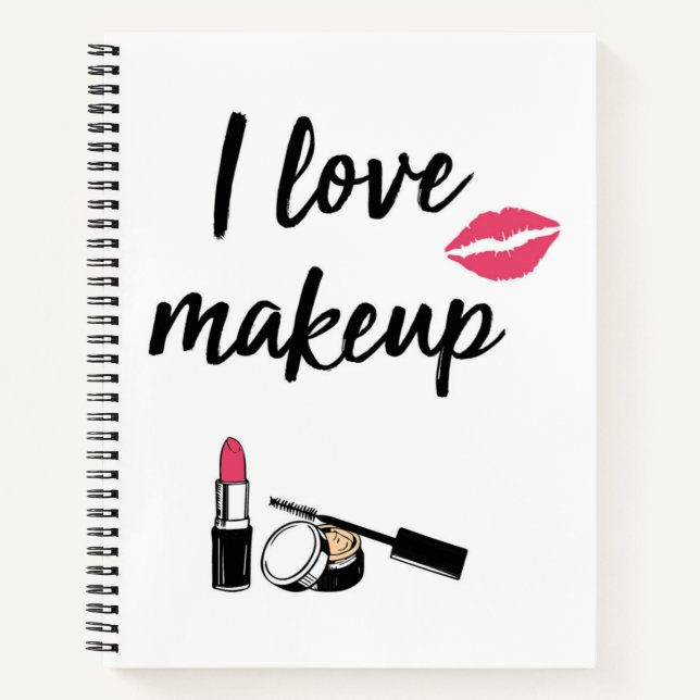 I Liebe Makeup Notizbuch (Vorderseite)