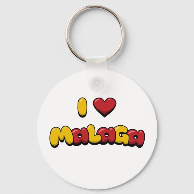 I Liebe Malaga Schlüsselanhänger (Vorderseite)