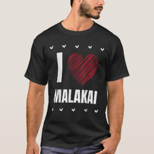 I Liebe MALAKAI Vorname Cooles Herz Funny Persona T-Shirt