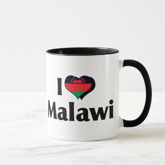 I Liebe Malawi Flag Tasse (Rechts)