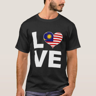 I Liebe Malaysia - Herzenflagge Malaysia T-Shirt