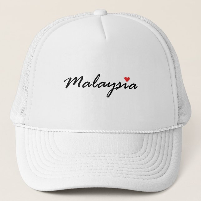 I Liebe Malaysia Truckerkappe (Vorderseite)