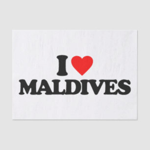 I LIEBE MALEDIVEN SEIDENPAPIER