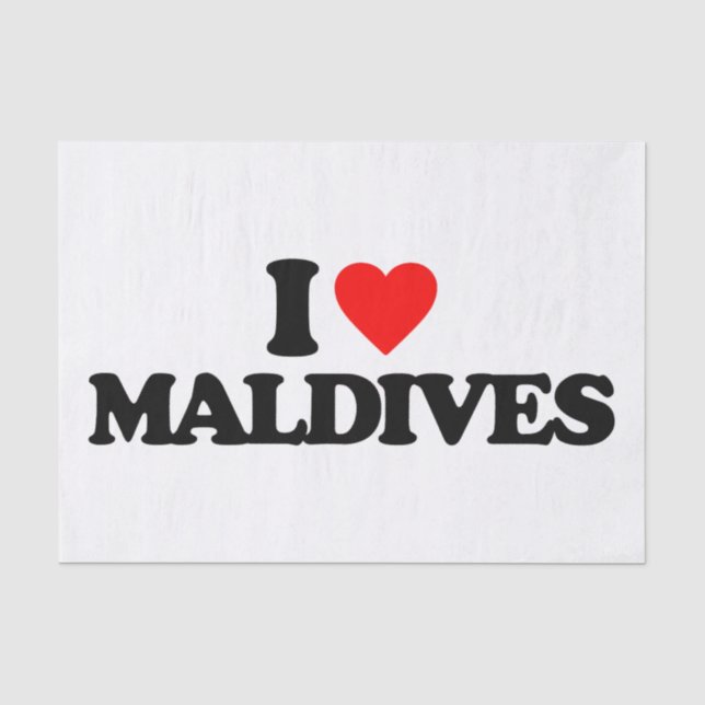 I LIEBE MALEDIVEN SEIDENPAPIER (Vorderseite)